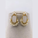 Marudhar Creations Pota Stone Pearl Earrings