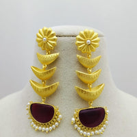 Marudhar Creations Ethereal Tiered Crescent Earrings