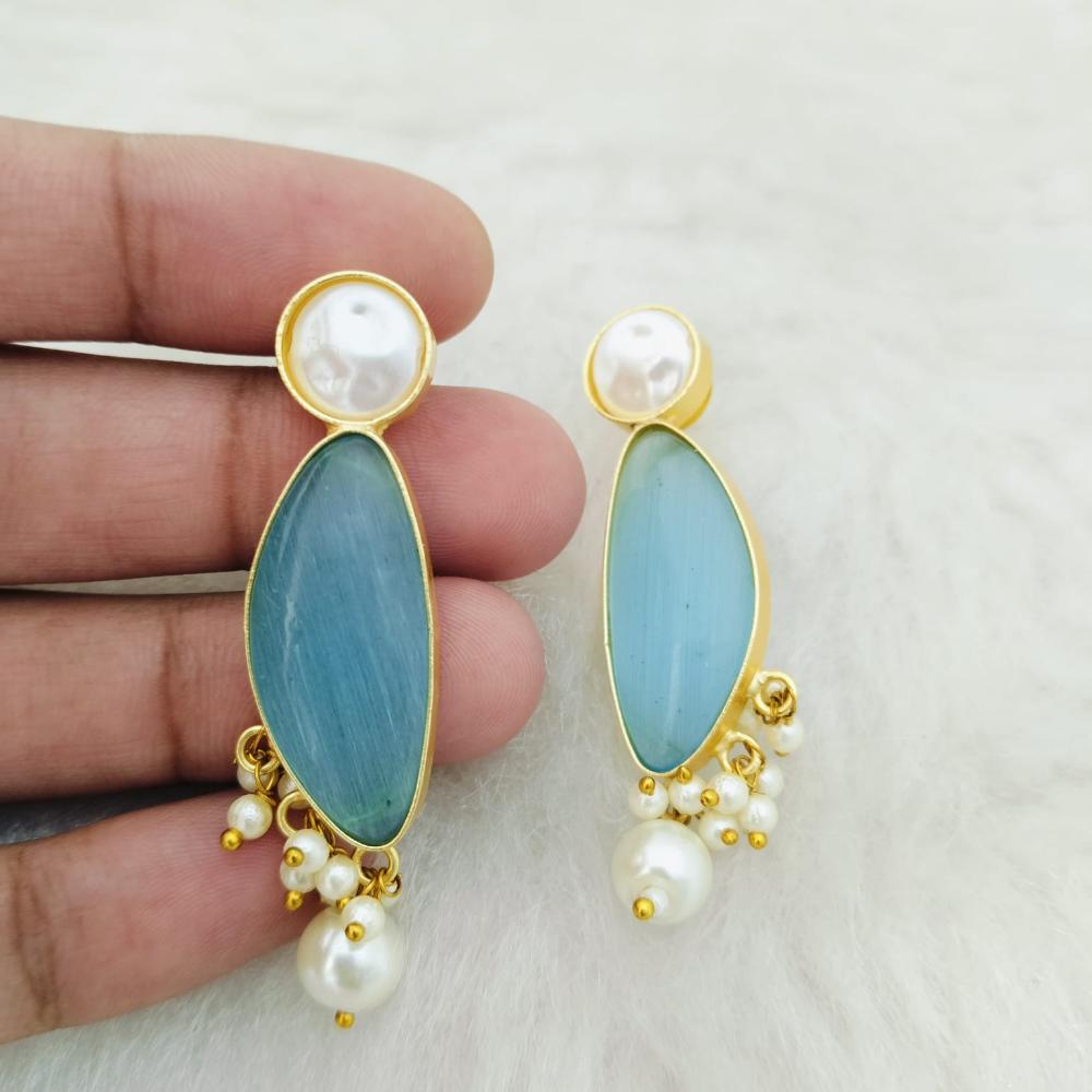 Marudhar Creations Ethereal Tiered Crescent Earrings