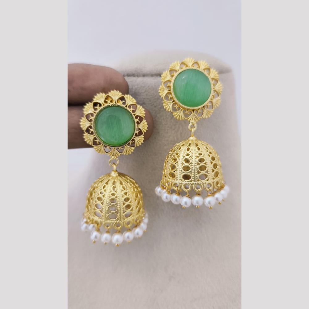 Marudhar Creations Ethereal Lattice Pearl Jhumkas