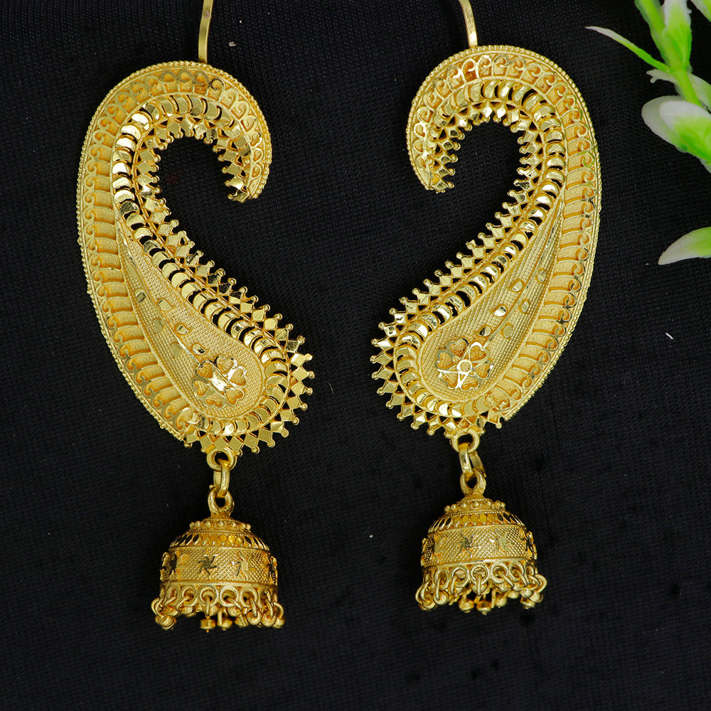 Mahavir DYE Gold Plated Premium Earcuff Jhumki Earrings
