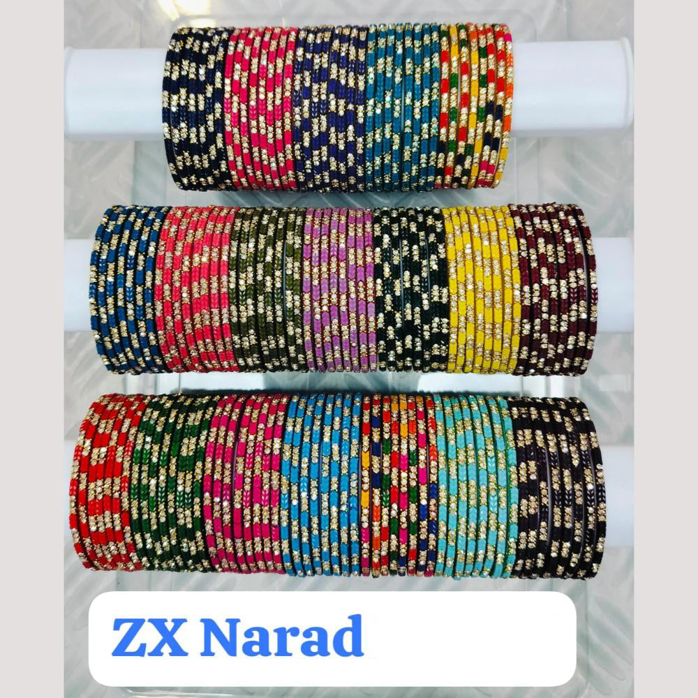 Chitra Bangles Multi Color Glass Bangle (12 Piece In One Box)