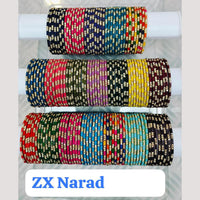 Chitra Bangles Multi Color Glass Bangle (12 Piece In One Box)