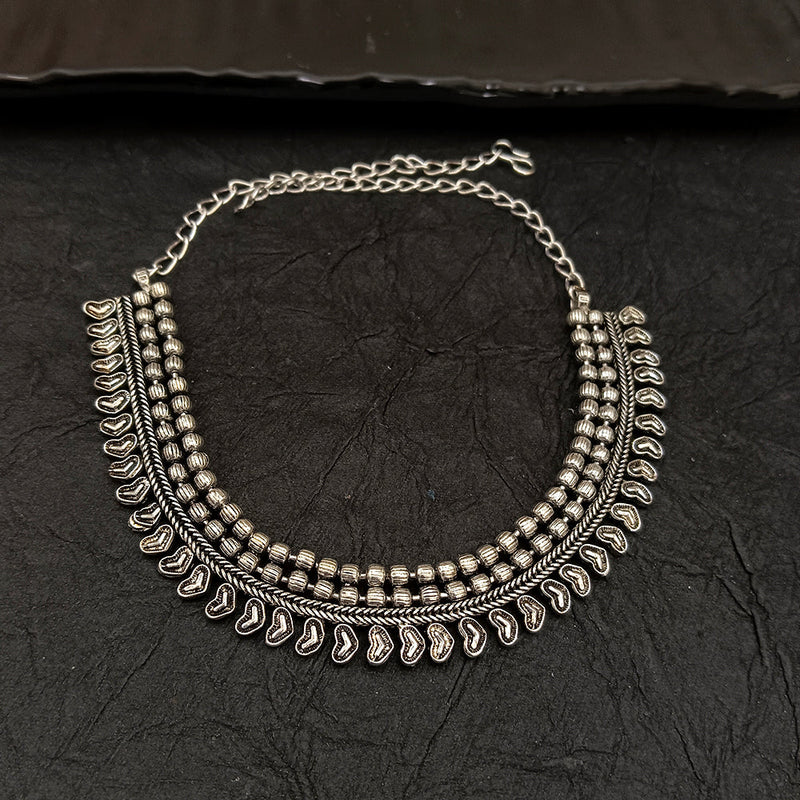 Deep Jewell Oxidised Plated Necklace