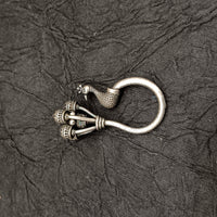 Deep Jewell Oxidised Plated Peacock Adjustable Ring