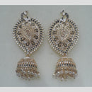 Infinity Jewels Gold Plated Crystal Stone And Meenakari Jhumki Earrings