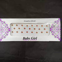 Baby Girl Bindi Austrian Stone Round Shape Velvet Bindi