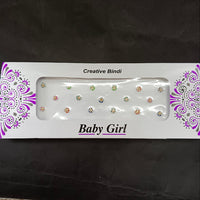 Baby Girl Bindi Austrian Stone Round Shape Velvet Bindi