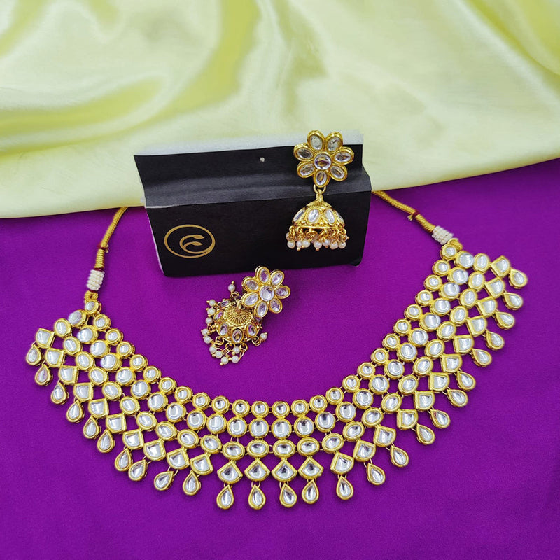 Fancyla Gold Plated Kundan Necklace Set