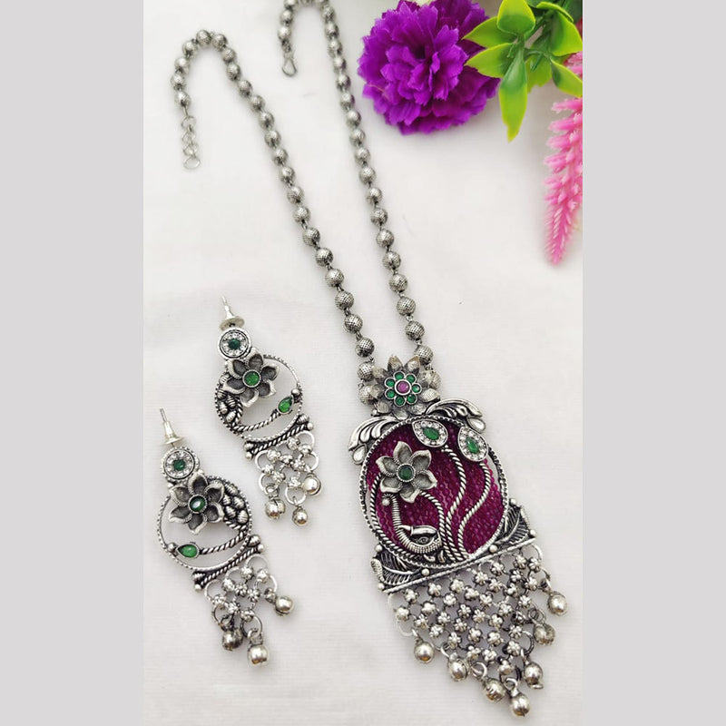 Fancyla Oxidised Plated Necklace Set