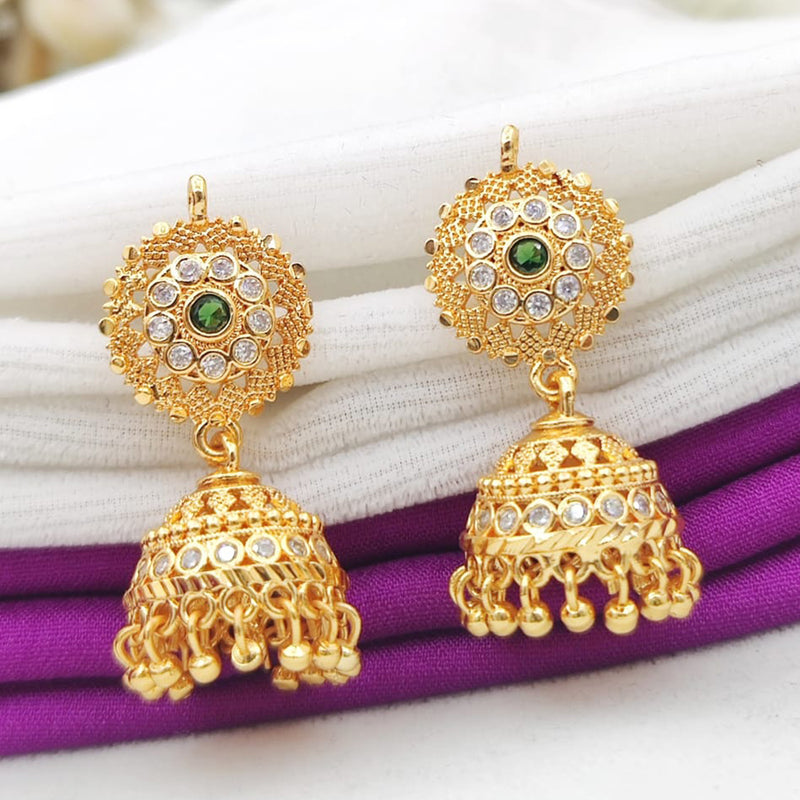 Fancyla Gold Plated Austrian Stone Jhumki Earrings