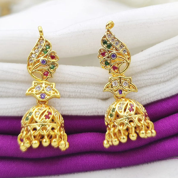 Fancyla Gold Plated Austrian Stone Jhumki Earrings