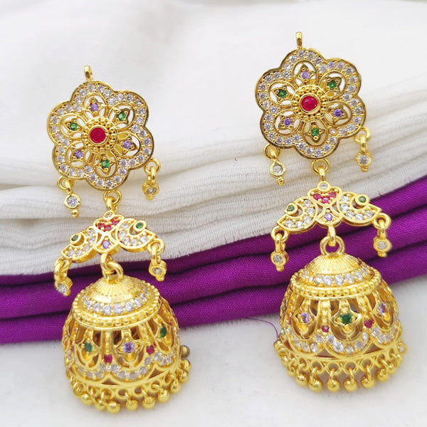 Fancyla Gold Plated Austrian Stone Jhumki Earrings