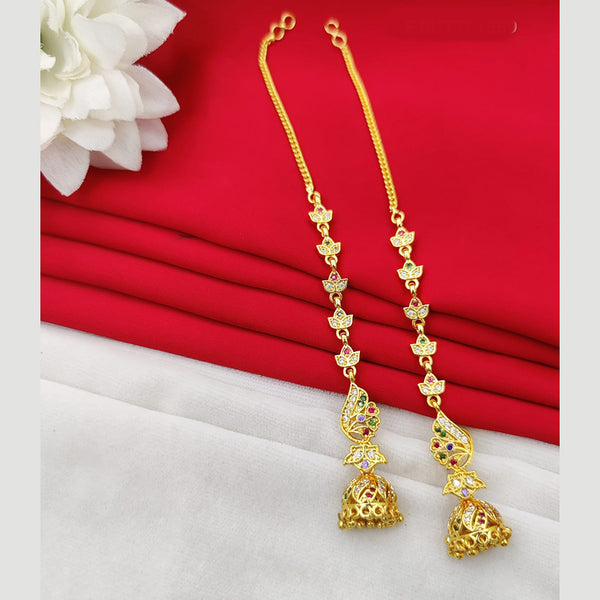 Fancyla Gold Plated Austrian Stone Kanchain Earrings