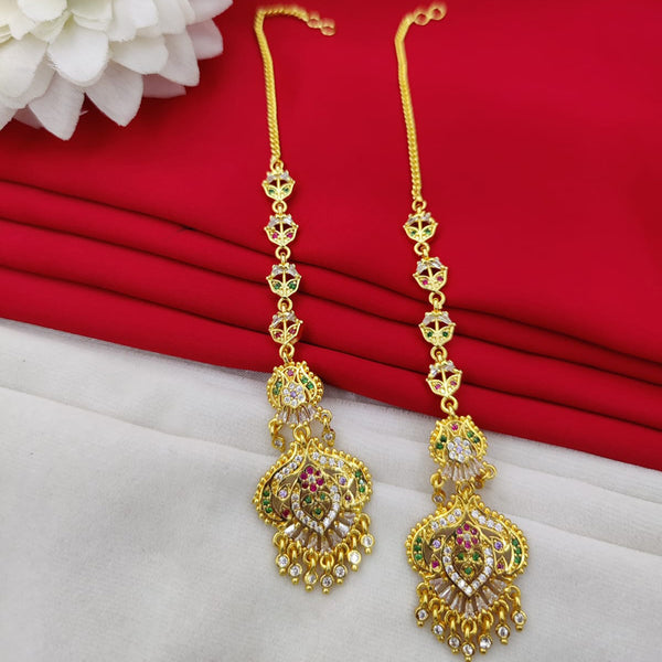 Fancyla Gold Plated Austrian Stone Kanchain Earrings