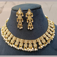 Everlasting Jadau Gold Plated Pearl Necklace Set