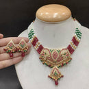 Everlasting Jadau Gold Plated Pearl And Beads Necklace Set