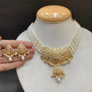 Everlasting Jadau Gold Plated Pearl And Beads Necklace Set