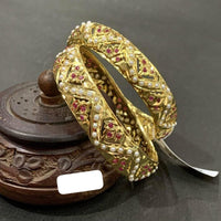 Everlasting Jadau Royal Pearl Bangles Set