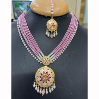 Everlasting Jadau Royal Pota Stone And Pearl Necklace Set