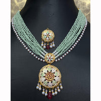 Everlasting Jadau Royal Pota Stone And Pearl Necklace Set