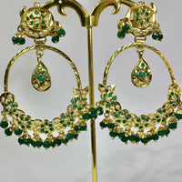 Everlasting Jadau Royal Fusion Pota Stone And Pearl Dangler Earrings