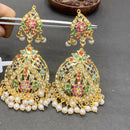 Everlasting Jadau Timeless Pota Stone And Pearl Jhumki Earrings
