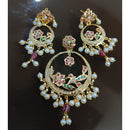 Everlasting Jadau Royal Fusion Pota Stone And Pearl Dangler Earrings