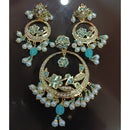 Everlasting Jadau Royal Fusion Pota Stone And Pearl Dangler Earrings