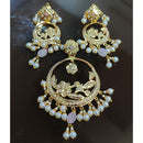 Everlasting Jadau Royal Fusion Pota Stone And Pearl Dangler Earrings