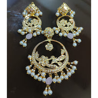 Everlasting Jadau Royal Fusion Pota Stone And Pearl Dangler Earrings