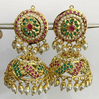Everlasting Jadau Timeless Pota Stone And Pearl Jhumki Earrings