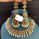 Everlasting Jadau Timeless Pota Stone And Pearl Necklace Set