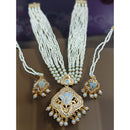 Everlasting Jadau Designer Austrian Stone And Pearl Meenakari Necklace Set