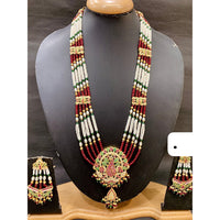 Everlasting Jadau Radiance Glam Pota Stone And Pearl Necklace Set