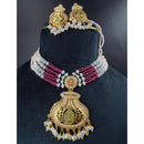 Everlasting Jadau Radiance Glam Pota Stone And Pearl Necklace Set