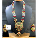 Everlasting Jadau Radiance Glam Pota Stone And Pearl Long Necklace Set