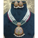 Everlasting Jadau Royal Austrian Stone And Pearl Necklace Set