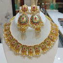 Everlasting Jadau Royal Pota Stone And Pearl Choker Jadau Necklace Set
