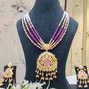 Everlasting Jadau Royal Pota Stone And Pearl Long Jadau Necklace Set
