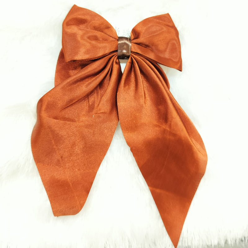 Abhinandan Satin Multi Color Bow Hair Pin (Assorted Color)