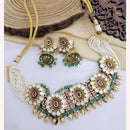 Abhinandan Royal Pota Stone And Pearl Designer Choker Necklace Set