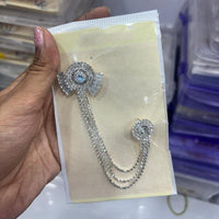 Abhinandan Glam Austrian Stone Wedding Wear Brooch