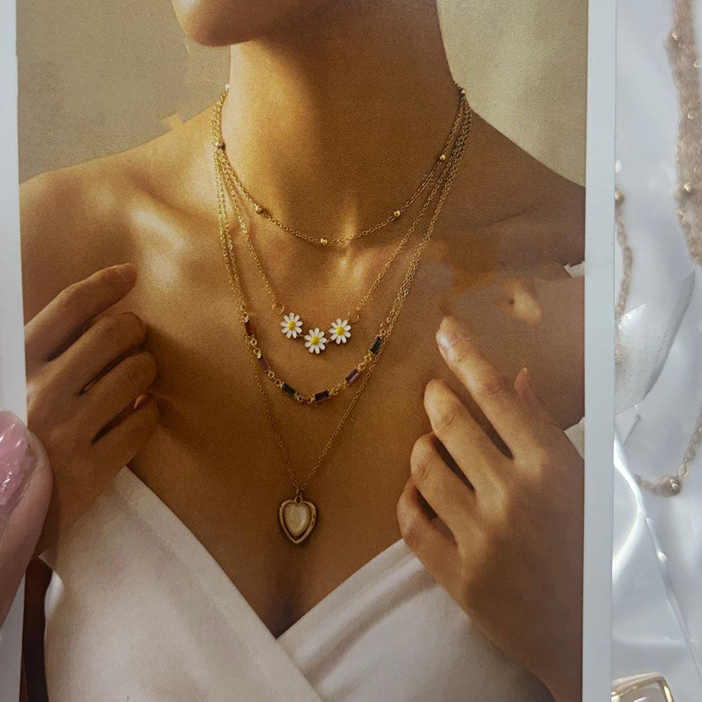 Abhinandan Western Wear Double Layer Fashion Necklace (Assorted Design)