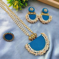 Handmade For Her  Gold Plated Pearl Handmade Necklace Set