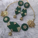 Handmade For Her  Gold Plated Kundan Stone Handmade Choker Necklace Set