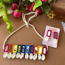 Handmade For Her  Mirror And Shell Handmade Necklace Set