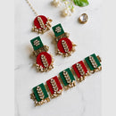 Handmade For Her Handmade Purple Choker Necklace With Earrings And Maangtikka