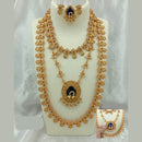 Joyful Jewel Art Matte Gold Plated Austrian Stone And Pearls Necklace Combo