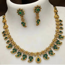 Joyful Jewel Art Matte Gold Plated Pota Stone Necklace Set